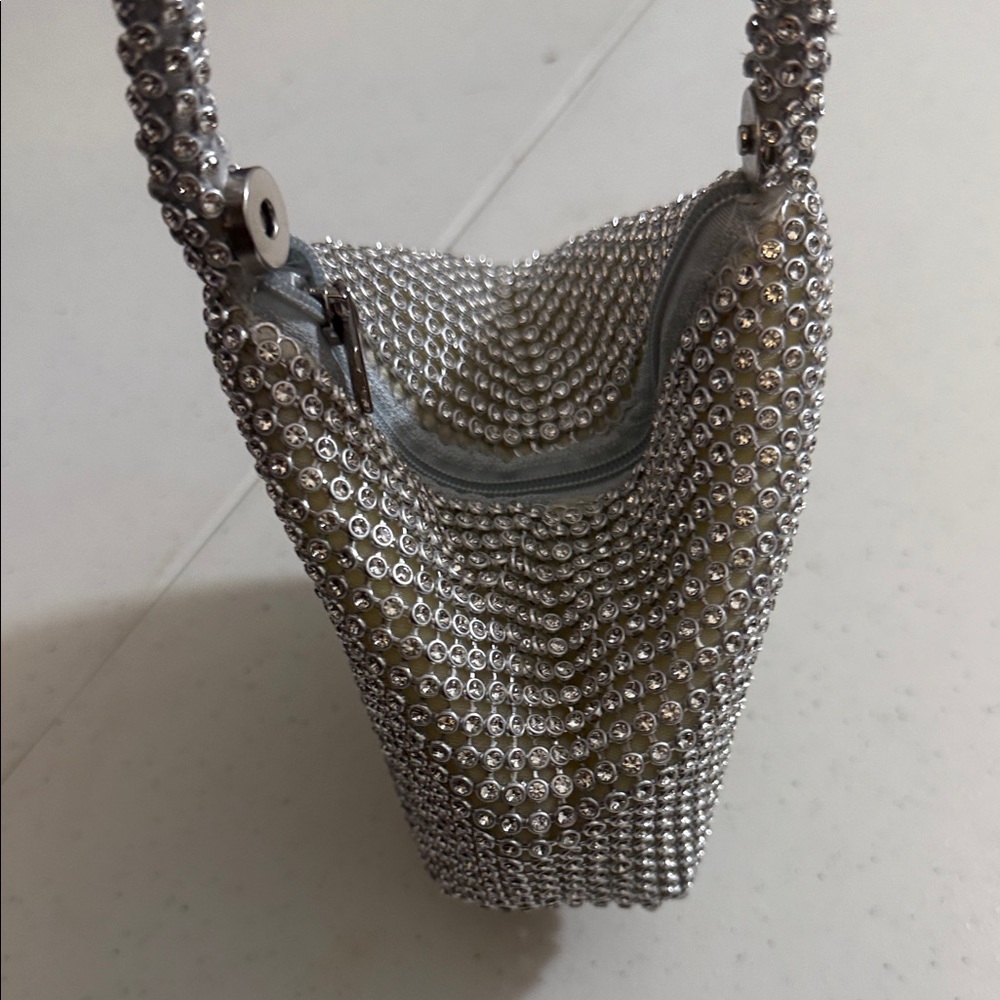 Rhinestone Elegant Silver Women's Bag - Picture 3 of 4